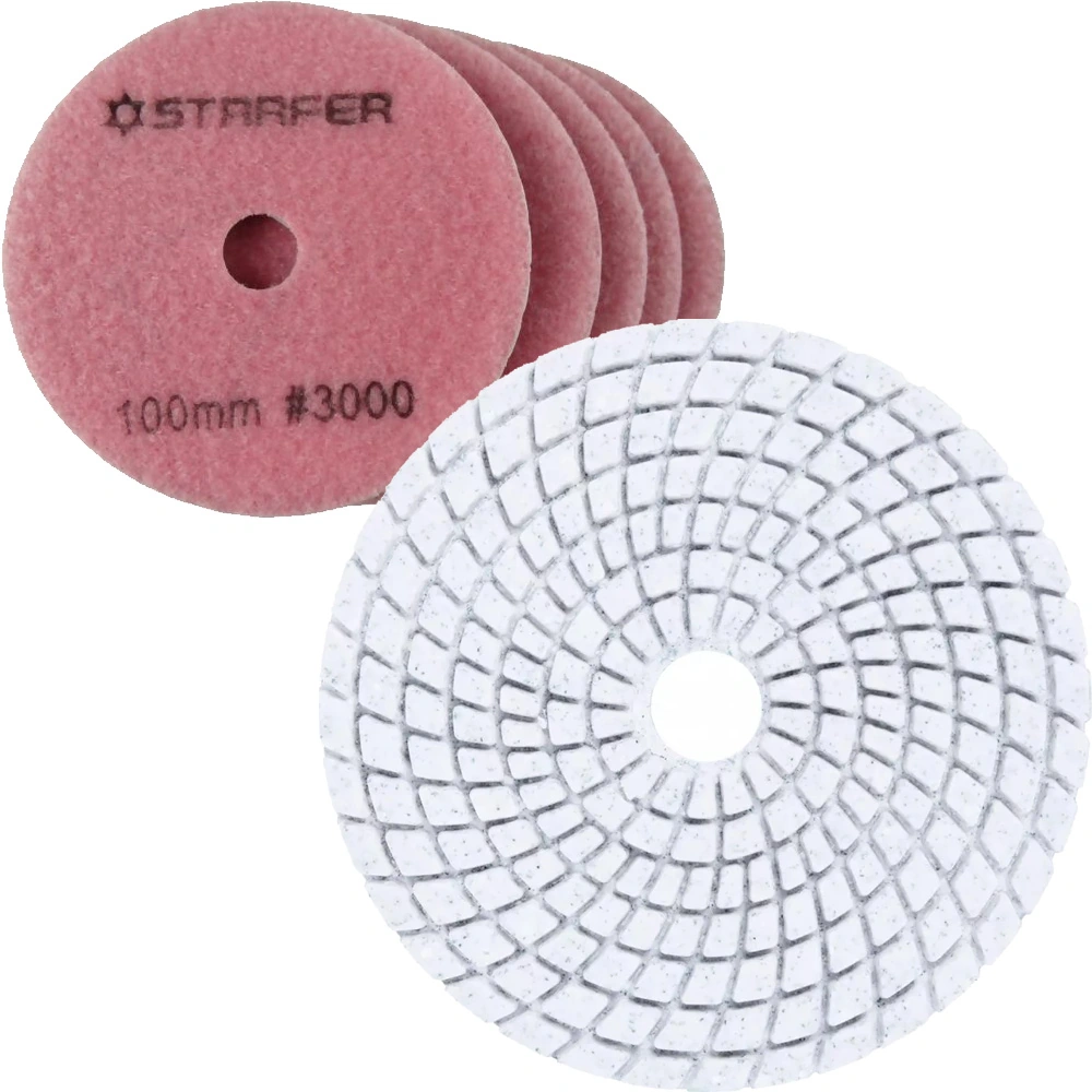 Kit 5 Disco De Lixa Diamantado Velcro 100mm #3000 - Starfer