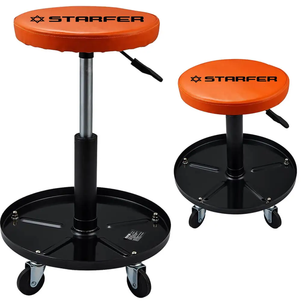 Banqueta Para Mecânico Assento Giratório - Starfer