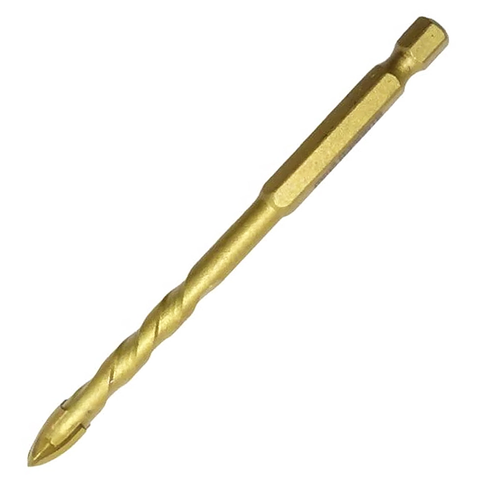 Broca Para Vidro Cerâmica Titânio Com Ponta Tungstênio 6mm - Starfer