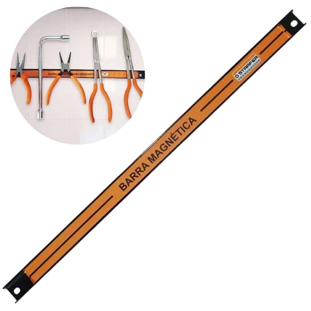 Barra Magnética Starfer Para Ferramentas 18" 46cm - Organização E Praticidade