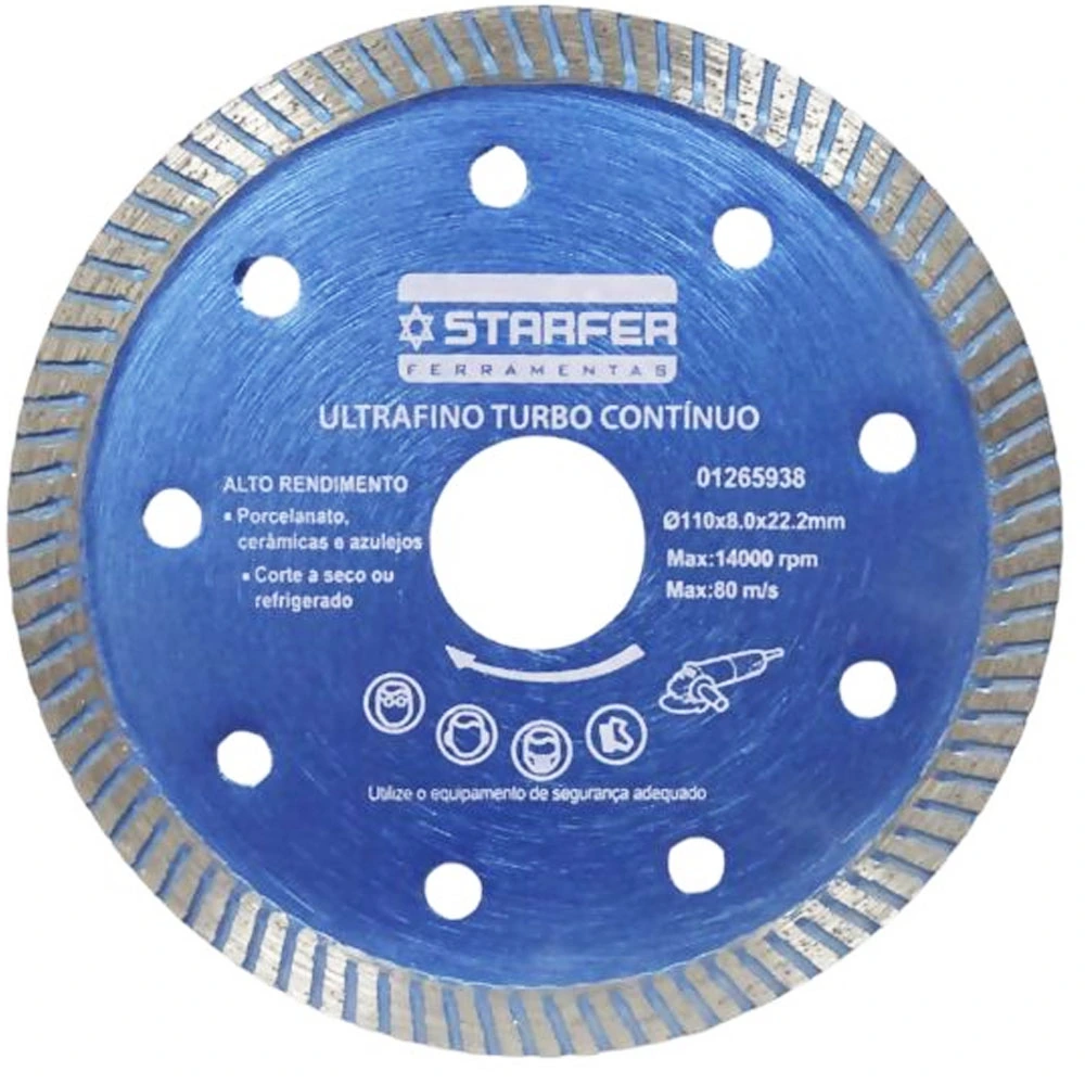 Disco De Corte Diamantado Turbo Contínuo Para Porcelanato - Starfer