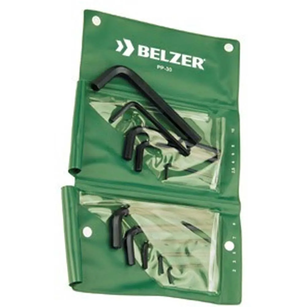 Jogo De Chaves Hexagonal Curta 4 A 14mm Belzer 220401br - 10 Peças 220401br