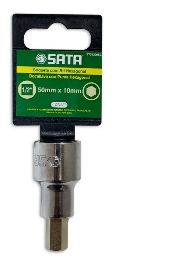 Soquete Chave Bit Hexagonal 1/2 Pol. 50x12mm Sata