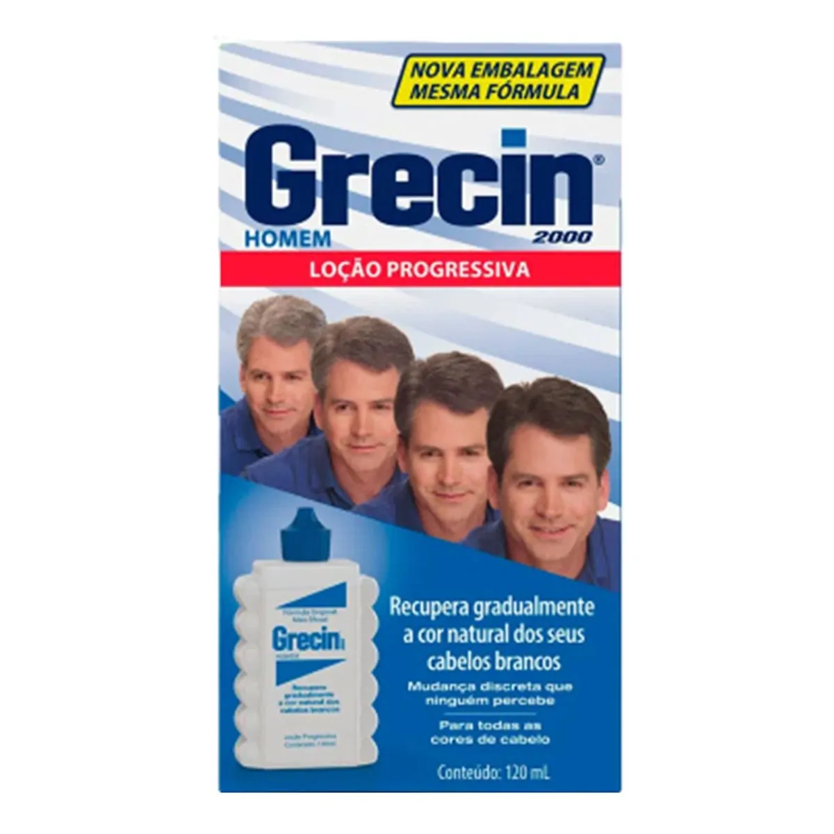 Loção Progressiva Capilar Grecin 120ml Homem
