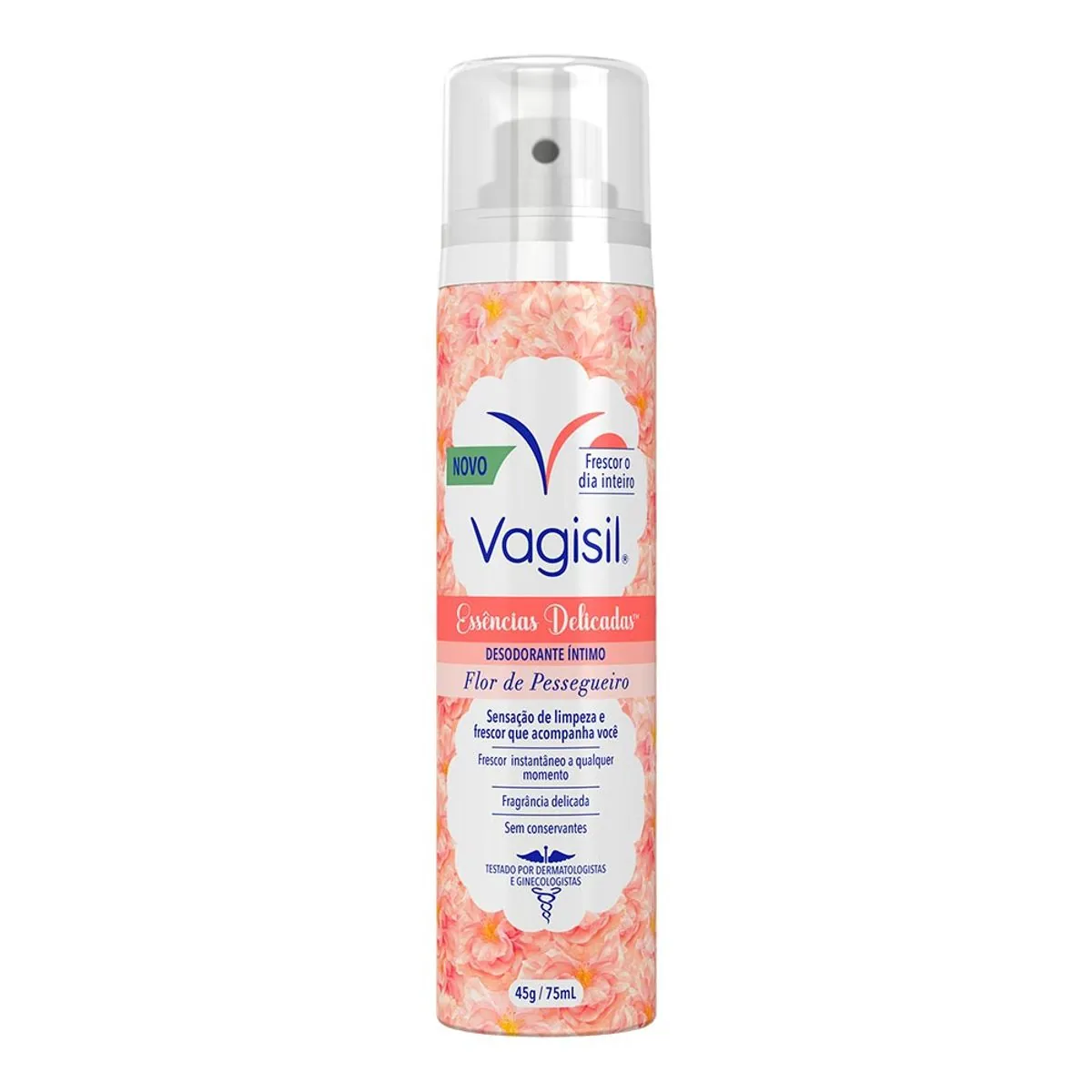 Desodorante íntimo Flor De Pessegueiro Vagisil Essências Delicadas 75ml Spray