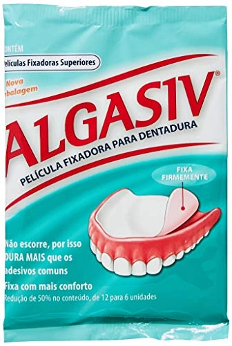 Película Fixadora Para Dentadura Superior Algasiv Com 6