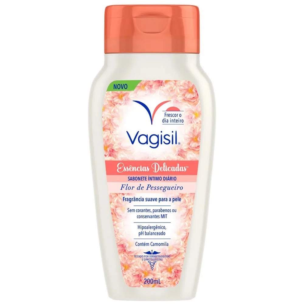 Sabonete íntimo Essências Delicadas Flor De Pessegueiro Vagisil 200ml Com 2un