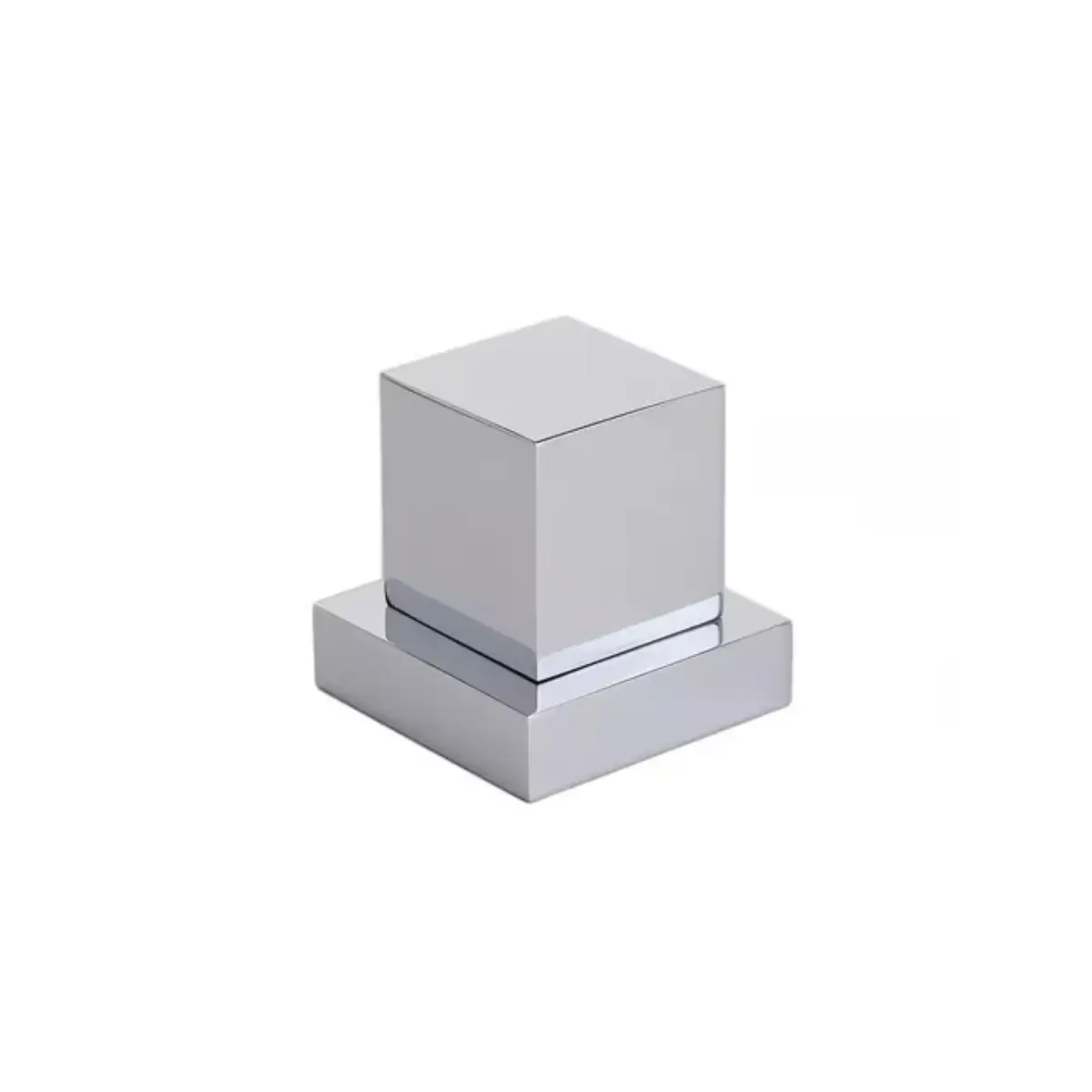 Acabamento Registro Quadrado Luxo Metal Cromado Padrão Deca