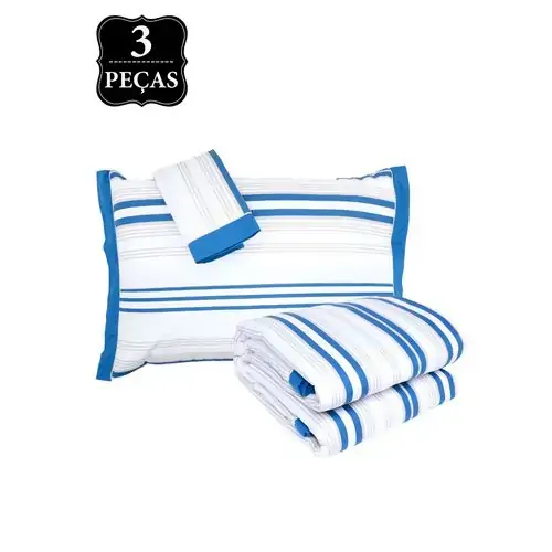 Kit Buddemeyer 3 Pçs Colcha Sorrento Azul
