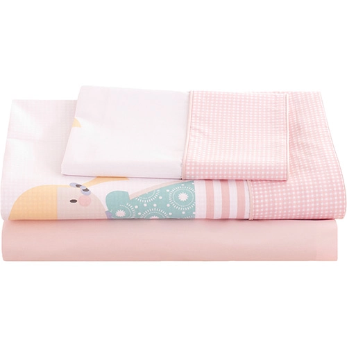 Jogo De Cama Infantil Bonecas 3 Peças 100 Algodão Percal 200 Fios Buddemeyer