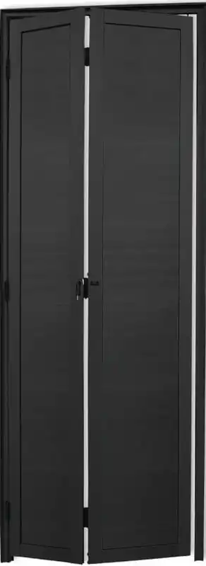 Porta De Aluminio Camarão Lambril Com Trinco Linha Premium Preto