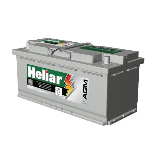 Bateria 105Ah Polo Lado Direito (AGM) - HELIAR AG105SD