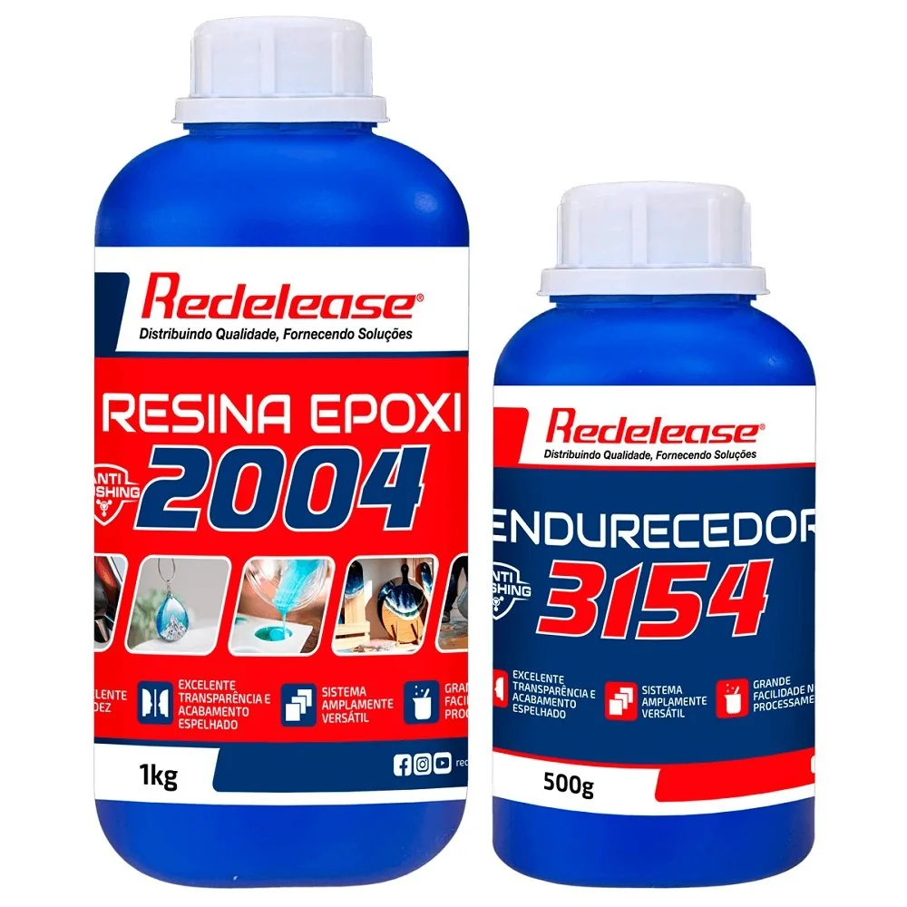Resina Epoxi 2004 Com 1,5 Kg + Pigmento + Acessórios