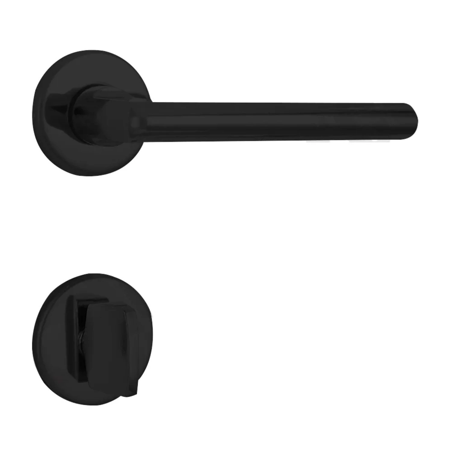 Fechadura 6521 Architect Banheiro St2-55 Ros 323 55mm Preto Fosco La Fonte