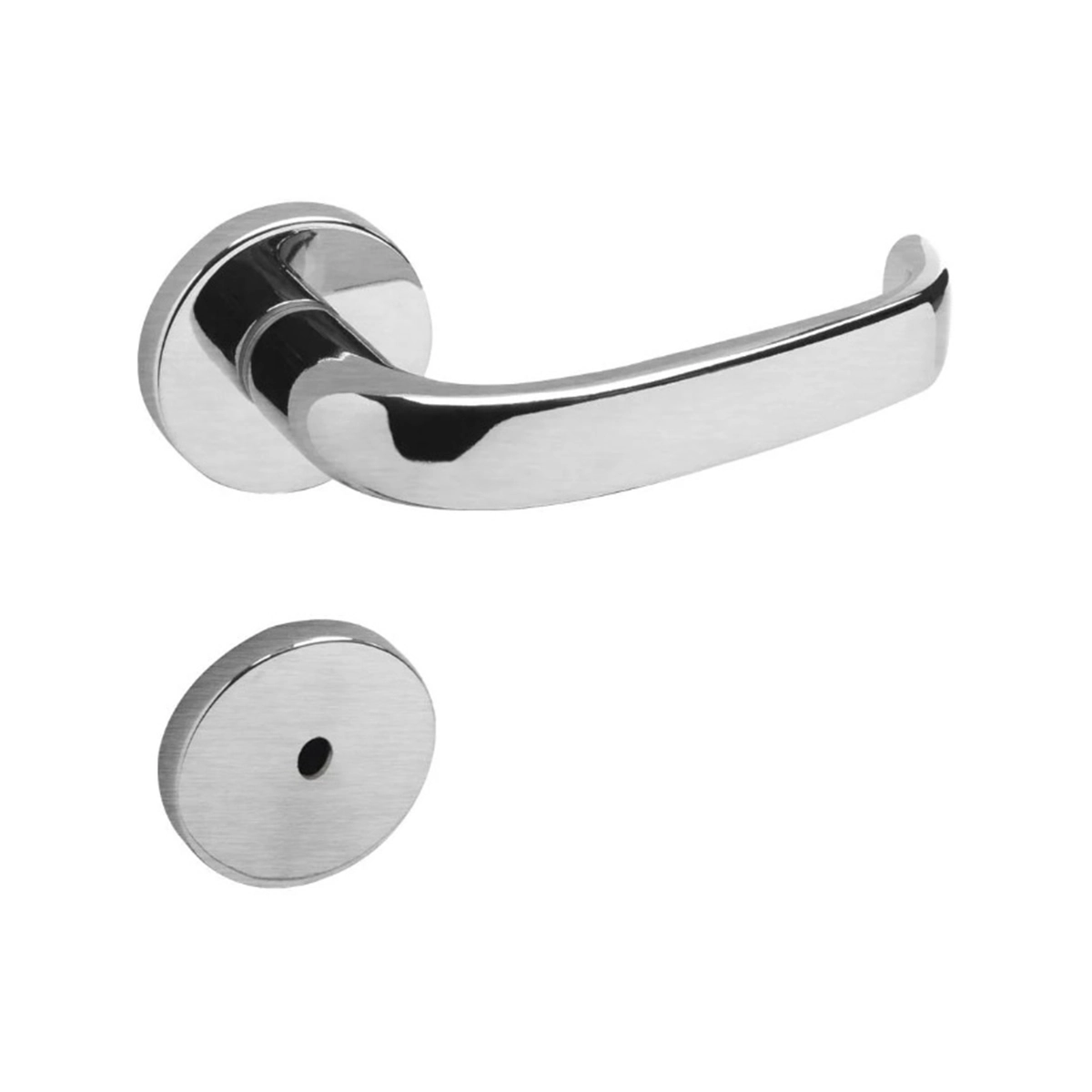 Fechadura Banheiro 6236 Cromo Acetinado 55mm - La Fonte