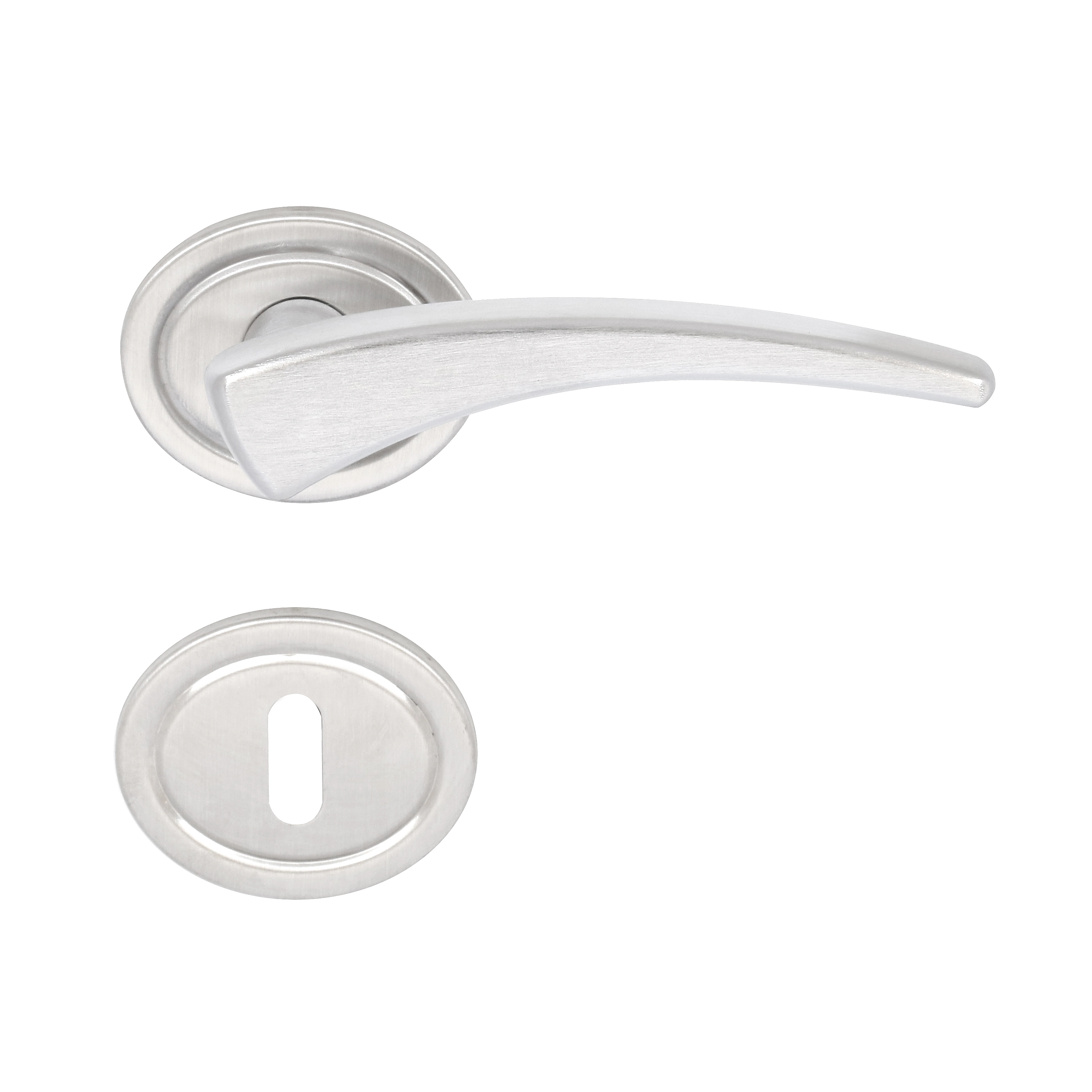 Fechadura para Porta Interna Acetinado 55mm Comum com Roseta 401 La Fonte