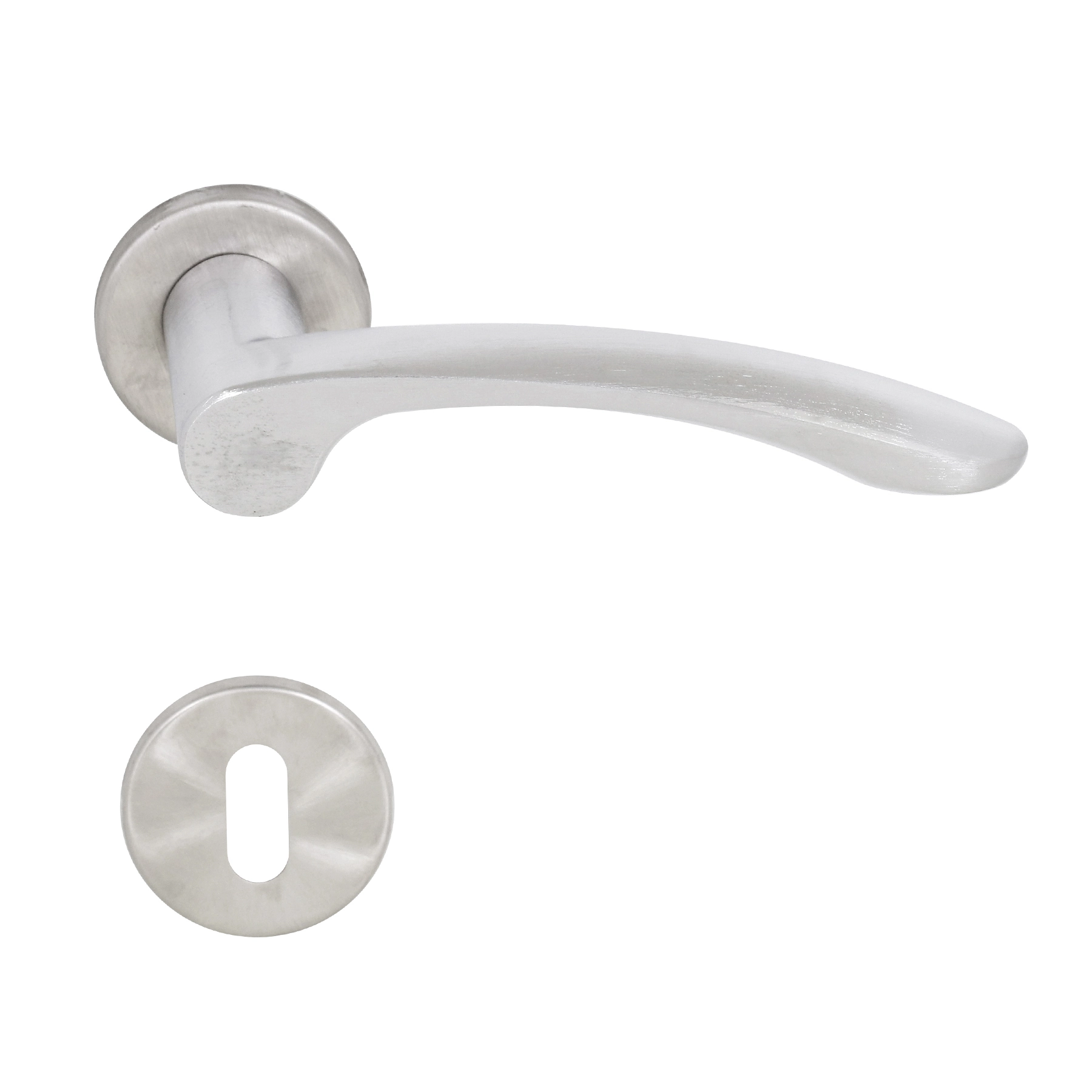 Fechadura para Porta Interna Acetinado 55mm Comum com Roseta 6239 La Fonte