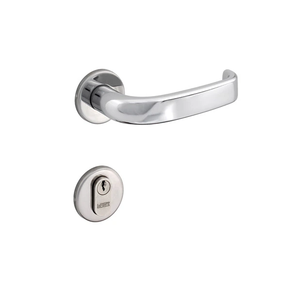 Fechadura para Porta de Entrada Cromado 40mm Comum com Roseta 236 La Fonte