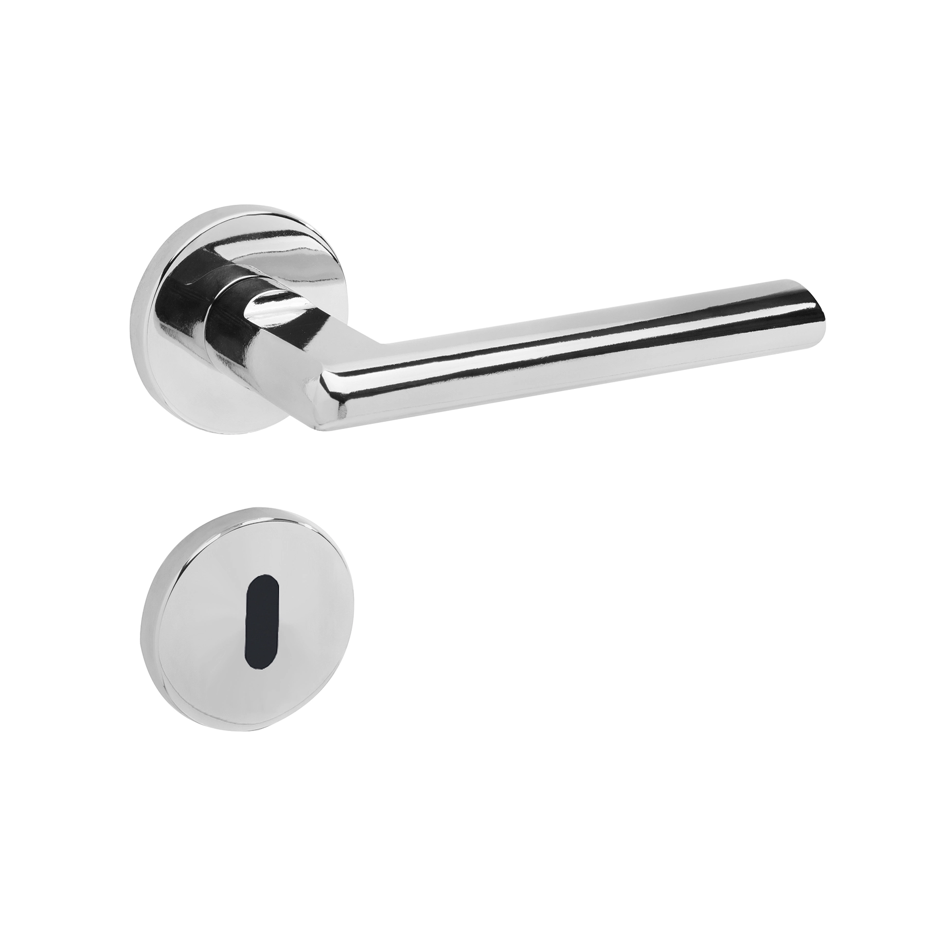 Fechadura para Porta Interna Cromado 40mm Comum com Roseta 521 La Fonte