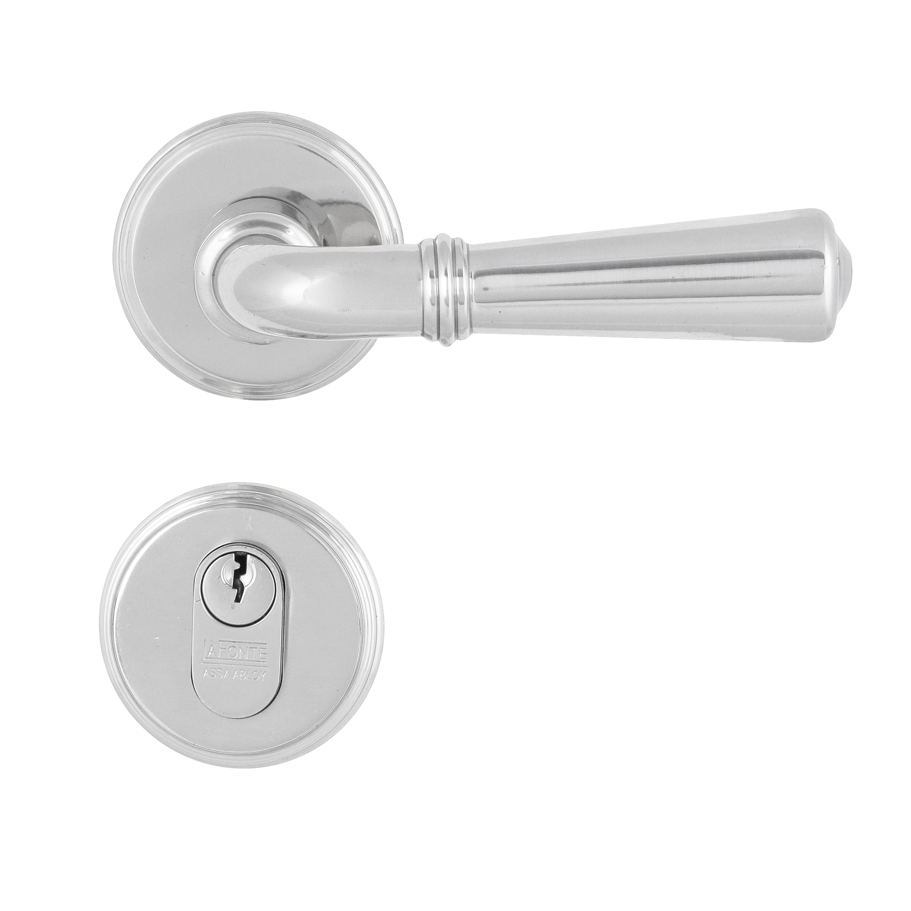 Fechadura para Porta de Entrada Cromado 55mm Comum 620 La Fonte