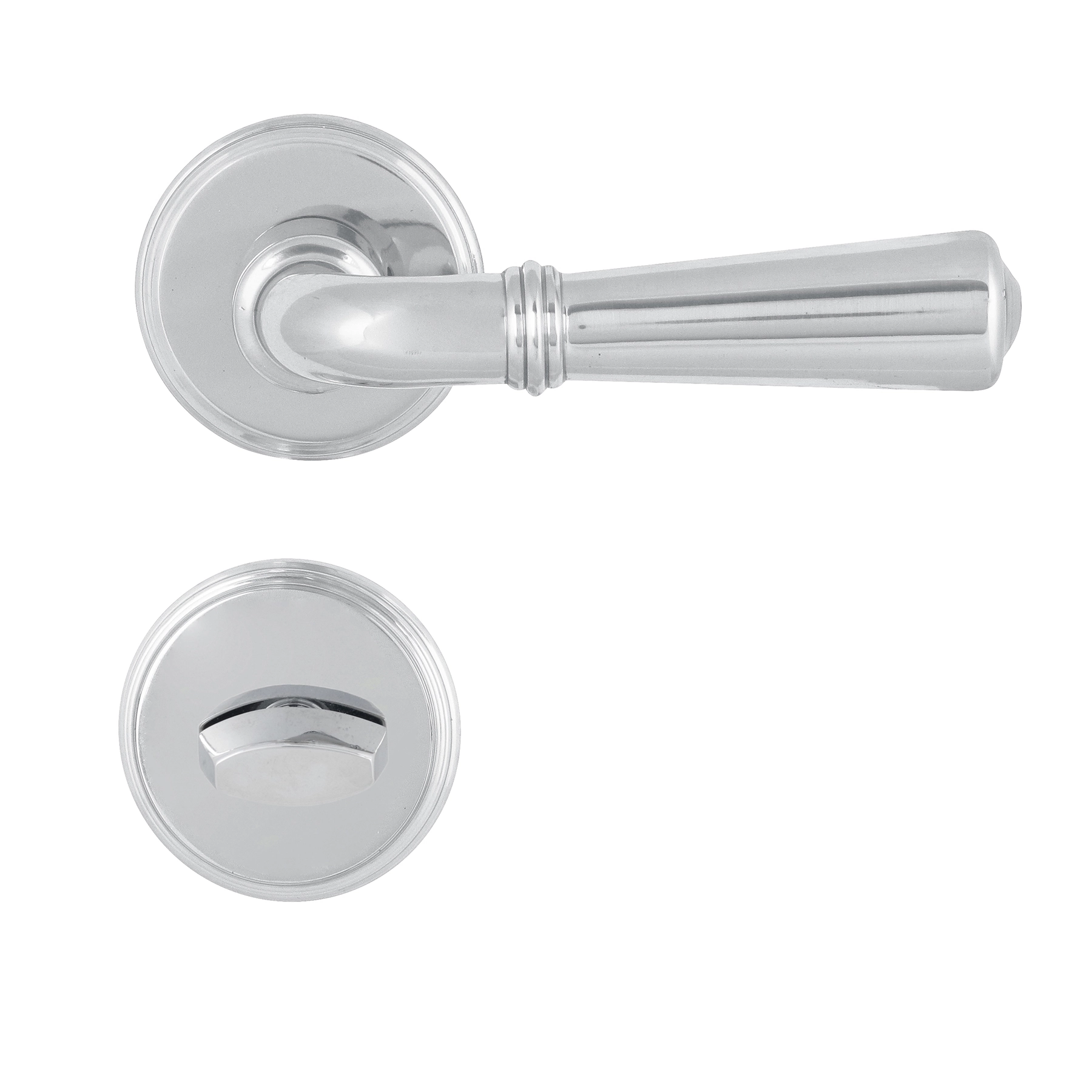 Fechadura para Porta de Banheiro Cromado 55mm Comum 620 La Fonte