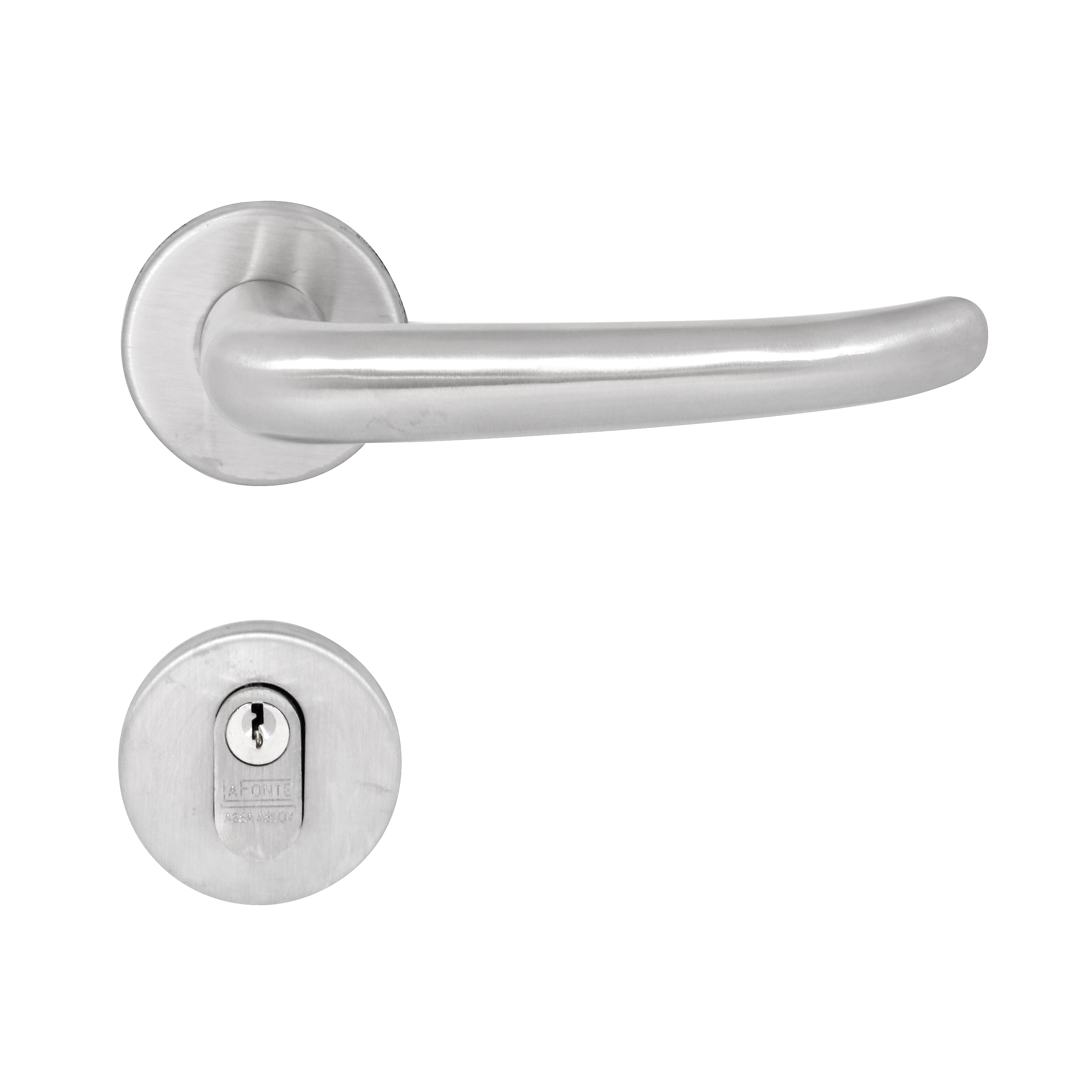 Fechadura para Porta de Entrada Acetinado 55mm Comum com Roseta 561 La Fonte