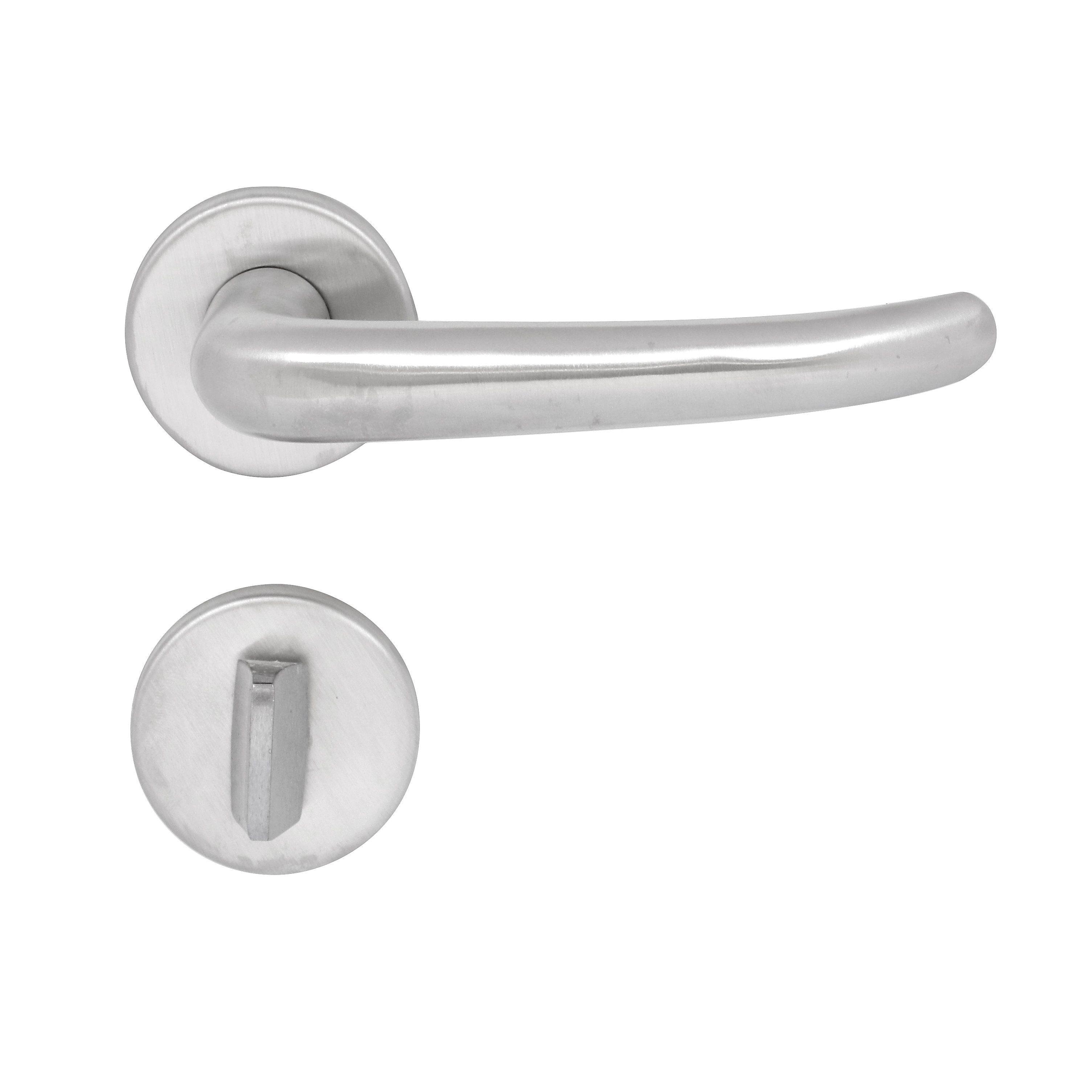 Fechadura para Porta de Banheiro Acetinado 55mm Comum com Roseta 561 La Fonte