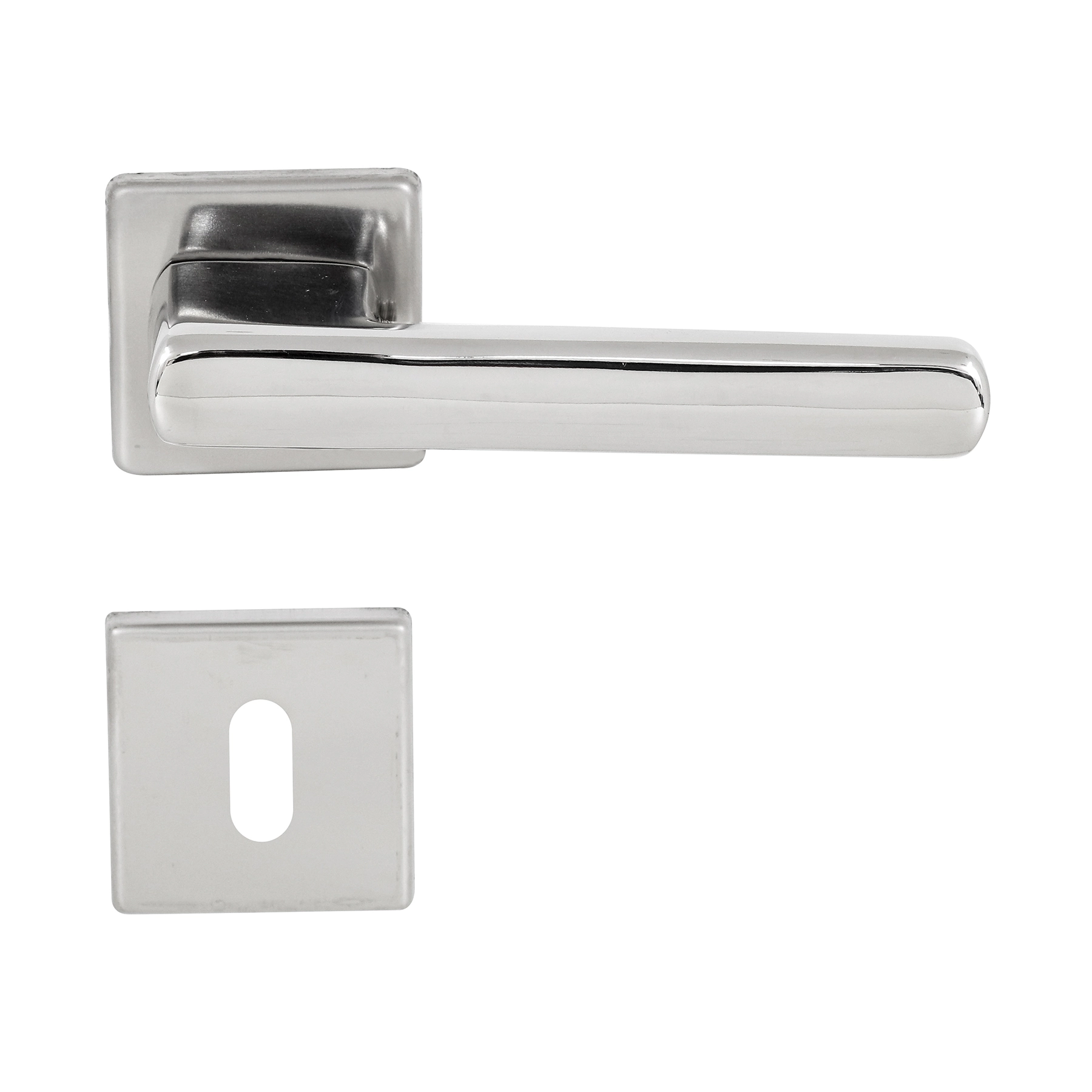 Fechadura para Porta Interna Polido 55mm Comum com Roseta 454 La Fonte