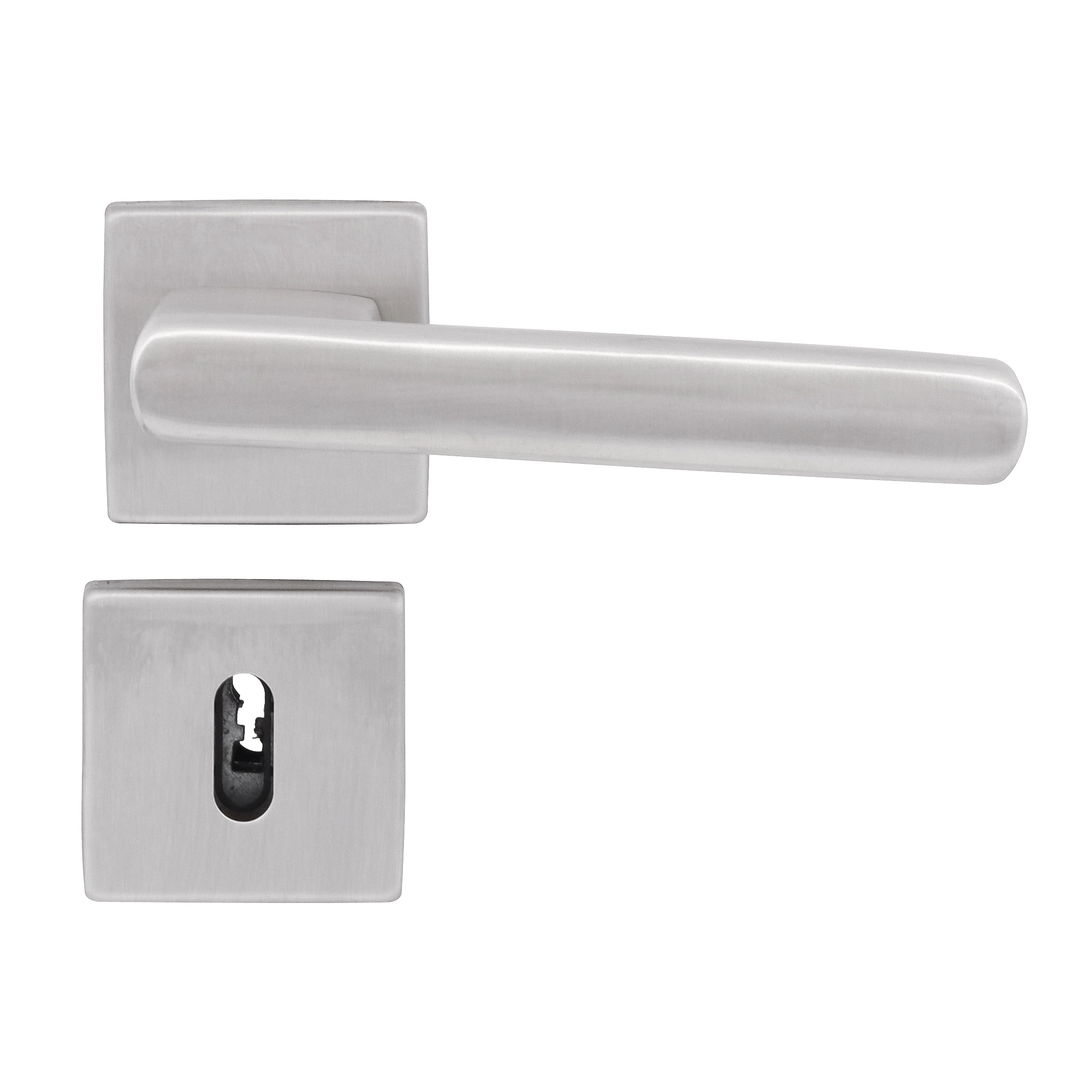 Fechadura para Porta Interna Acetinado 55mm Comum com Roseta 454 La Fonte