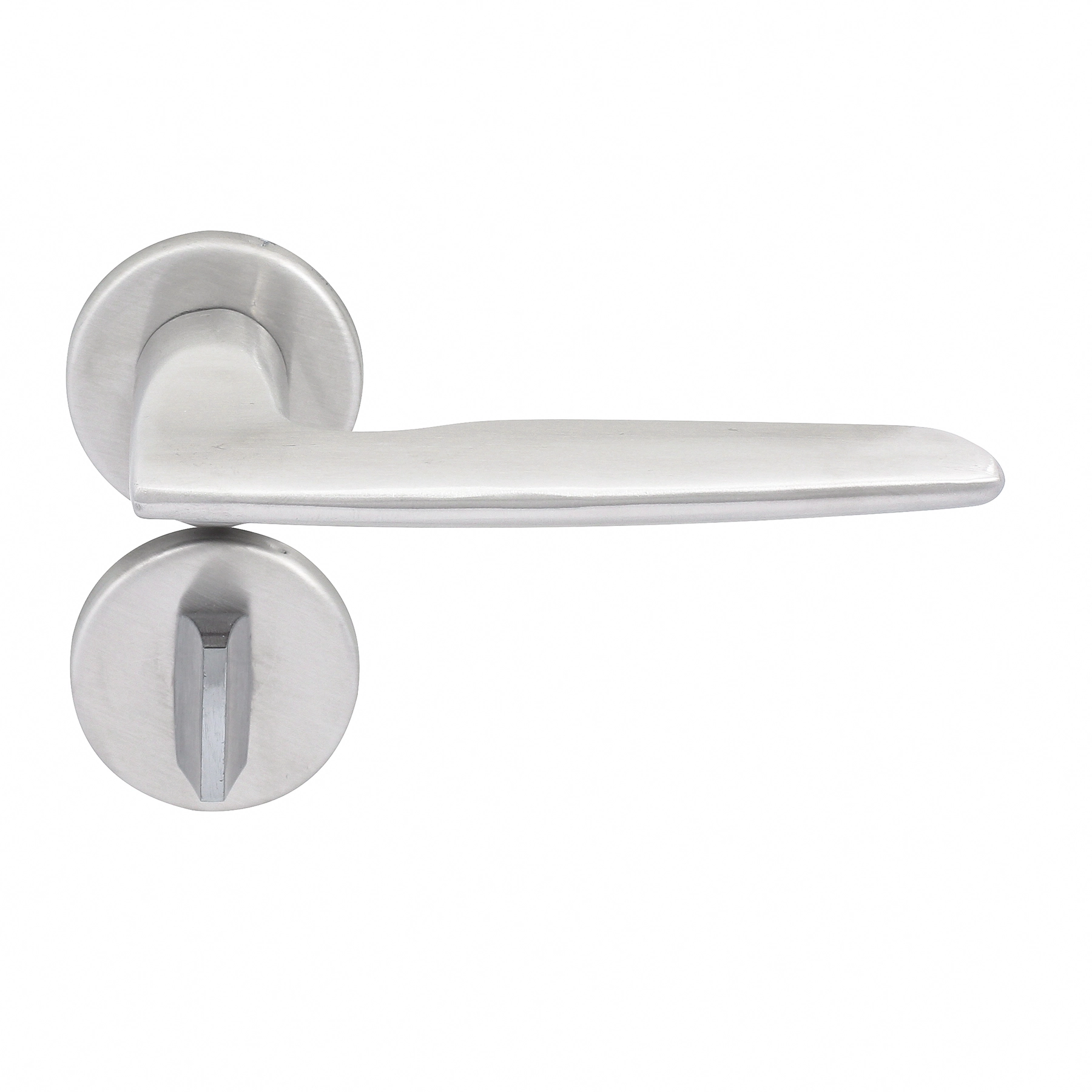 Fechadura para Porta de Banheiro Acetinado 55mm Comum com Roseta 757 La Fonte
