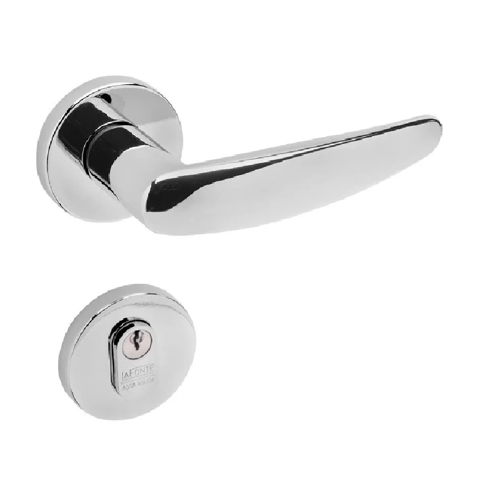 Fechadura 515 Externa St2 Cromada 55mm La Fonte Cilindro Zamack