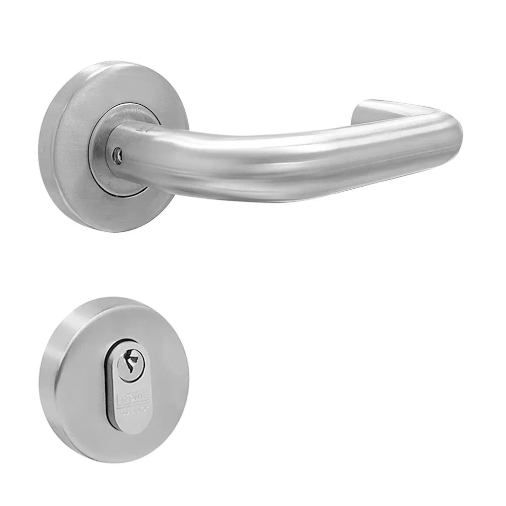 Fechadura 517 Externa St2 Escovada 55mm La Fonte Cilindro Zamack