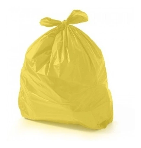Saco De Lixo 40 Litros Pacote C / 100 Amarelo