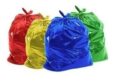 Saco De Lixo 60 Litros Coloridos 4 Pacote C/100 De Cada Cor