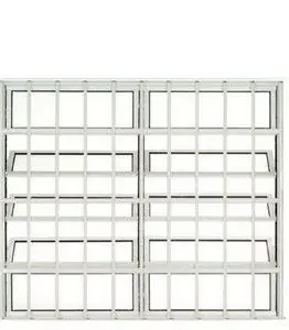 Janela Basculante 100x120 Com Grade Alumínio Branco 2 Seções Jap Caribe Max