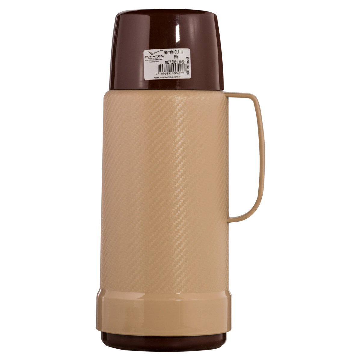 Garrafa Térmica Marrom GLT Mosaic 1L Invicta