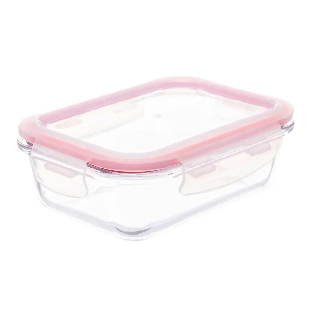Pote de Vidro Retangular 640ml com Tampa Hermética Invicta 101528291769