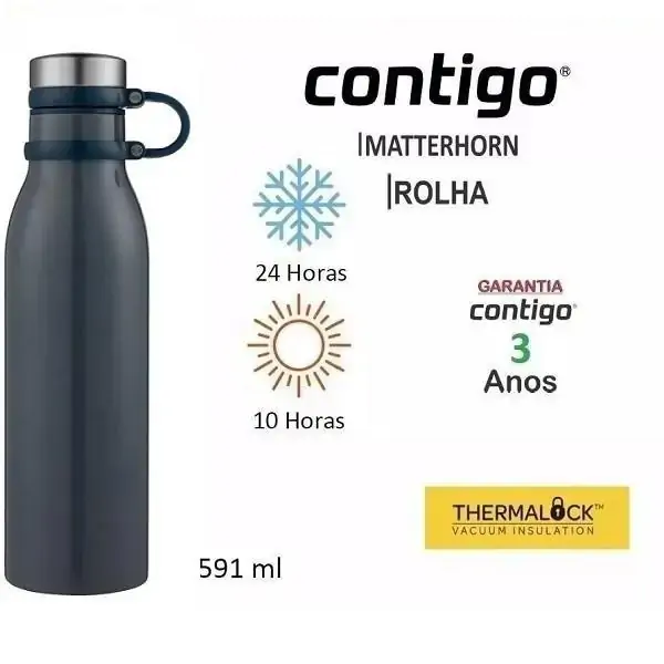 Squeeze Matterhorn AÇO INOX Mussel 591ML Contigo 162520045474