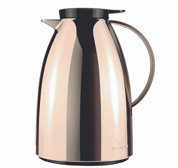 Bule Termico Viena Gatilho 1,0 L Metalizado Chardonnay Invicta 100396142010
