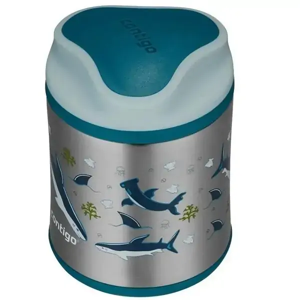 Pote Térmico Parede Dupla infantil 295ml Tubarão Contigo