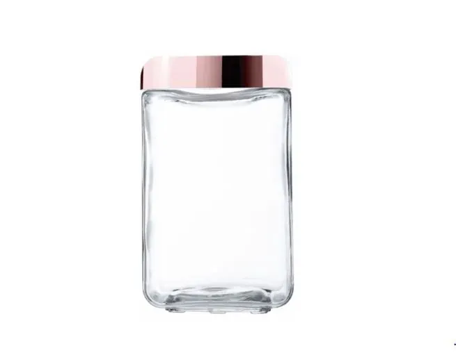 Pote Vidro Quadrado Tendenza Metalizado 1,3Ml Sortido