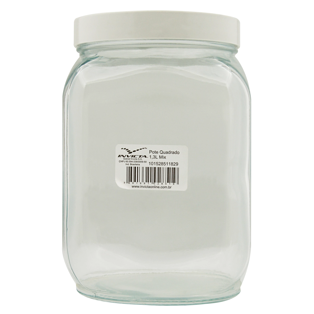Pote Vidro Branco 1,3l Invicta Mix