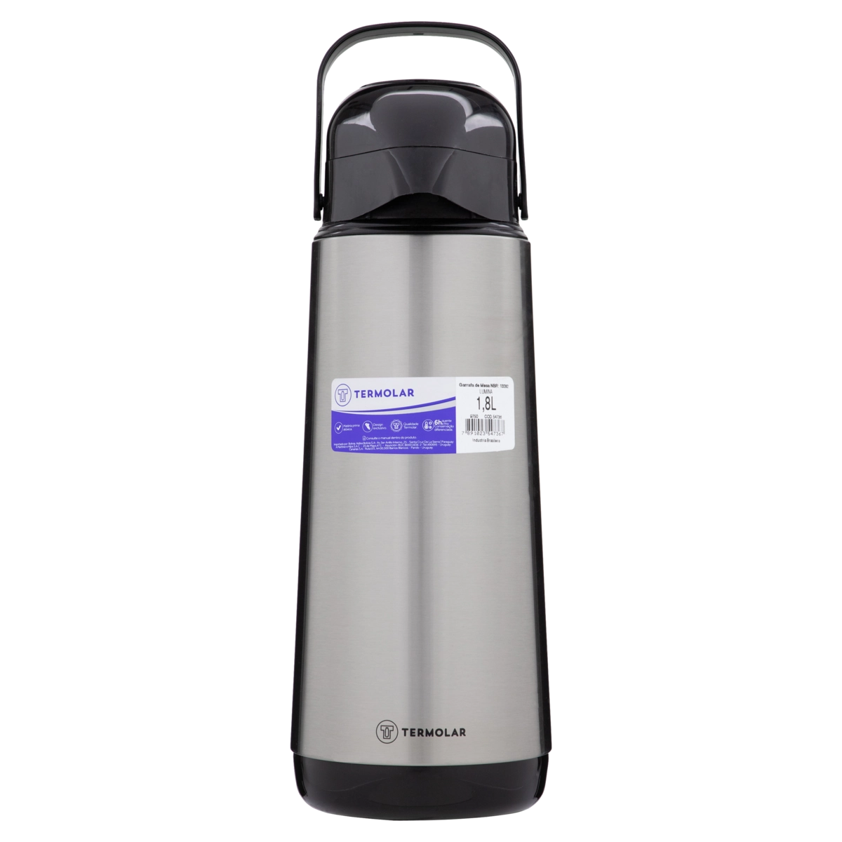 Garrafa Térmica De Mesa Preta Air Pot Pp 1,8l Invicta