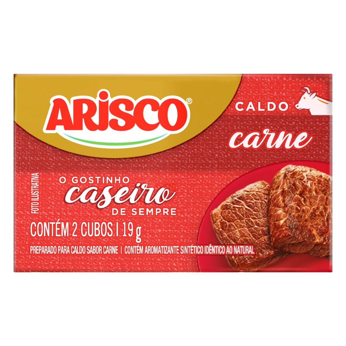 Caldo Tablete Carne Arisco Caixa 19g 2 Unidades