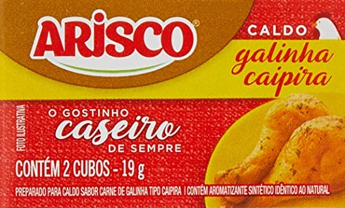 Caldo Tablete Galinha Caipira Arisco Caixa 19g 2 Unidades