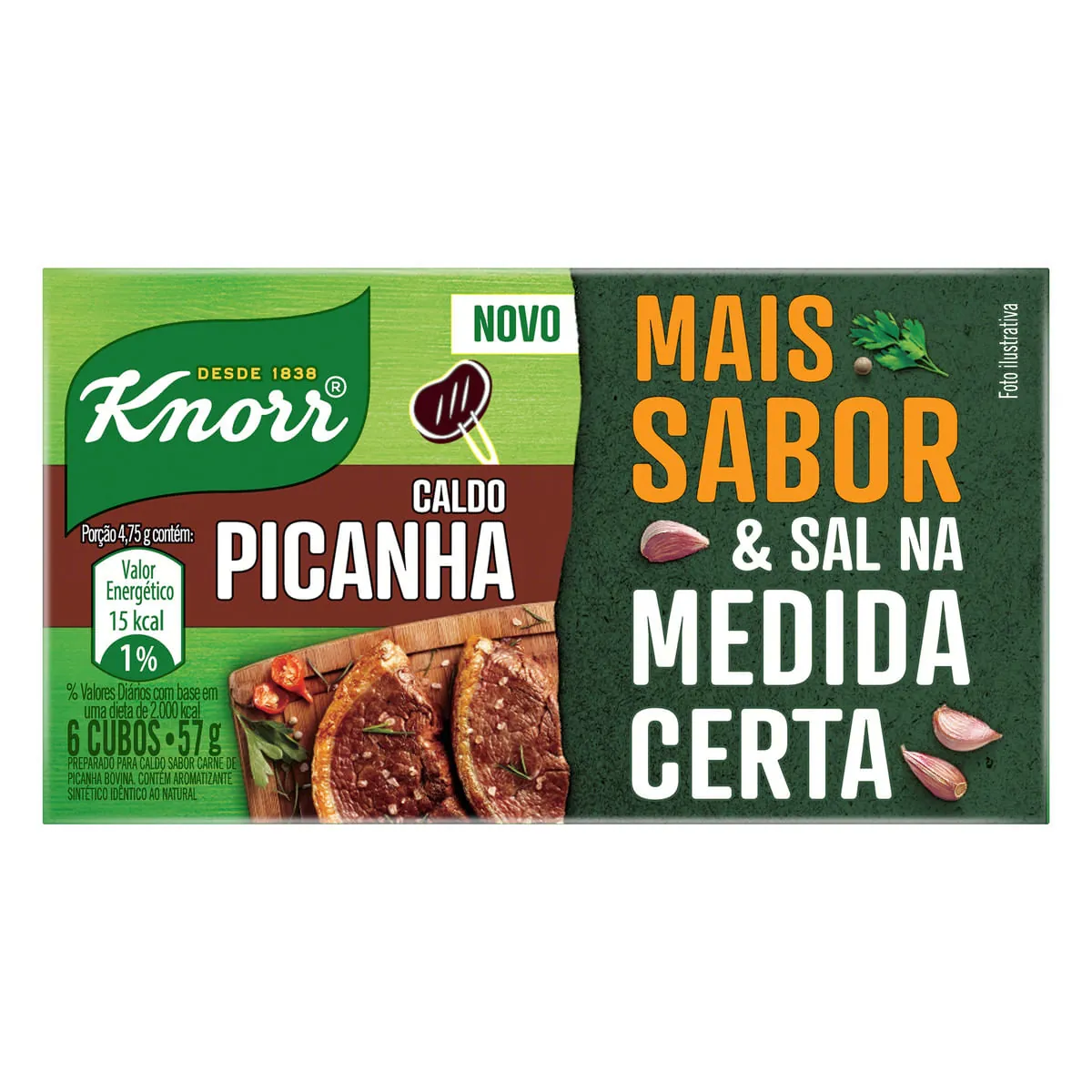 Caldo Tablete Picanha Knorr Mais Sabor 57 g 6 Unidades