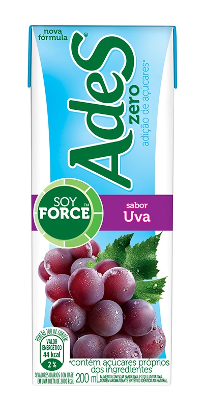 Bebida De Soja Ades Zero Uva 200ml