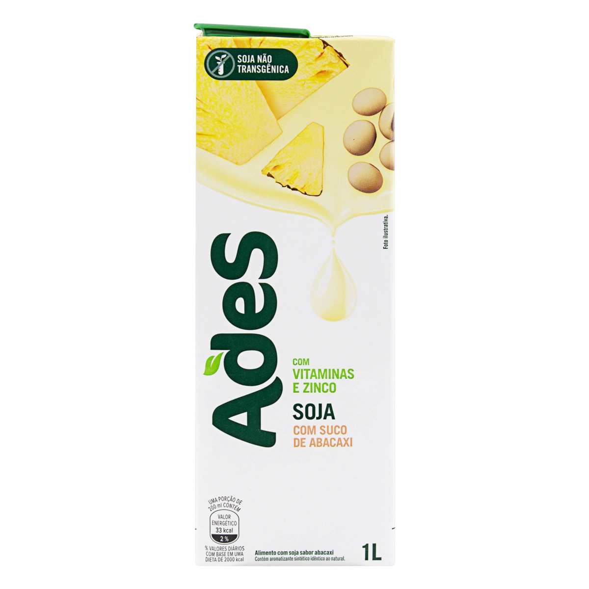 Bebida Soja Ades Pg Lv1000ml Abacaxi