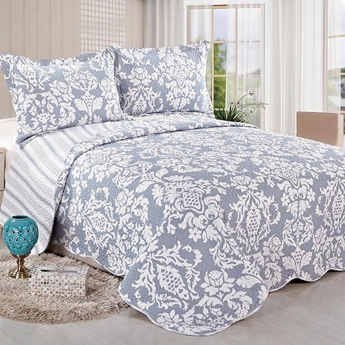 Colcha Queen Patch Shira Microfibra 3 Peças Camesa