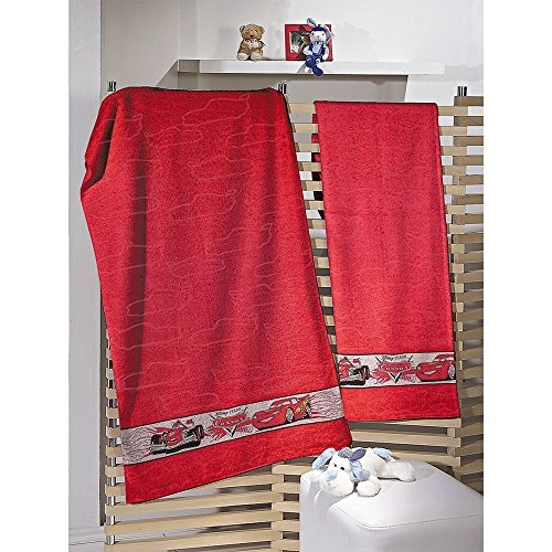 Toalha Banho Camesa Carros Vermelho 70x130 Cm